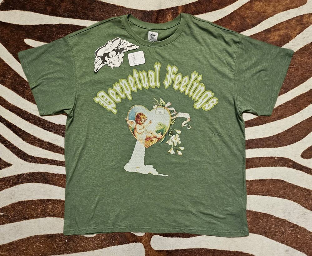 BOYS LIE OSO Perpetual Feelings "Ugh" 100% COTTON Women's Green Oversized Tee